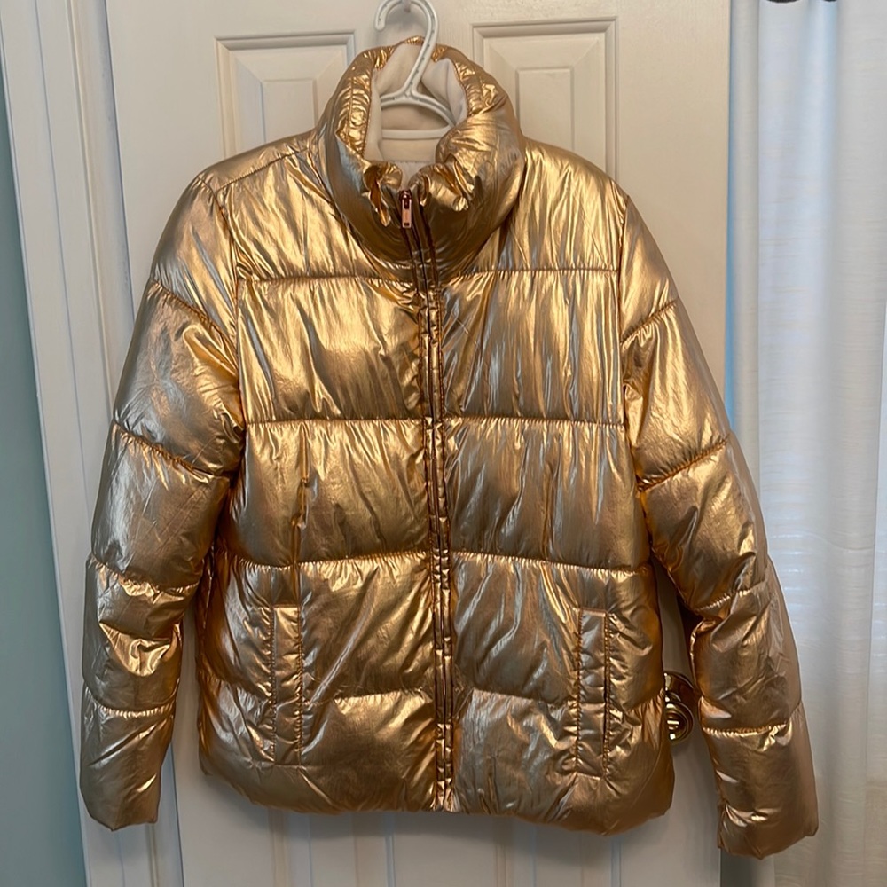 Old Navy Rose Gold Puffer Jacket